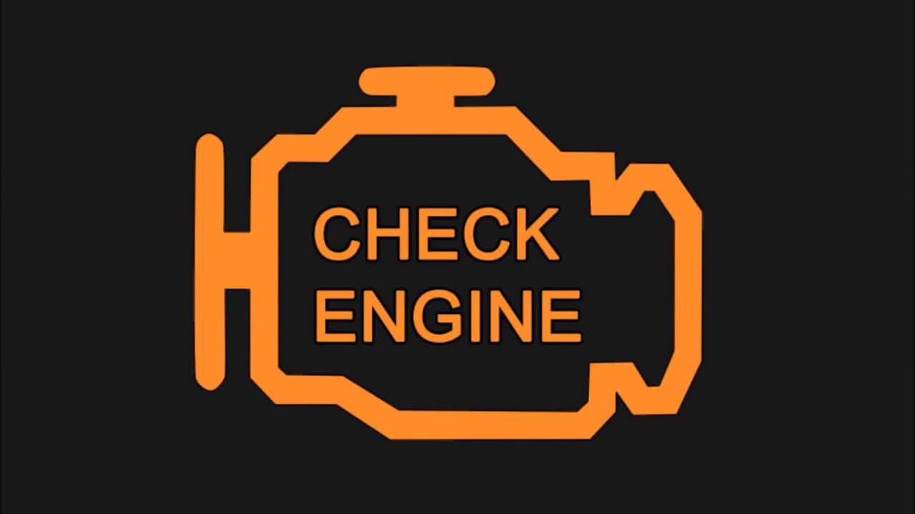 Check engine warning light