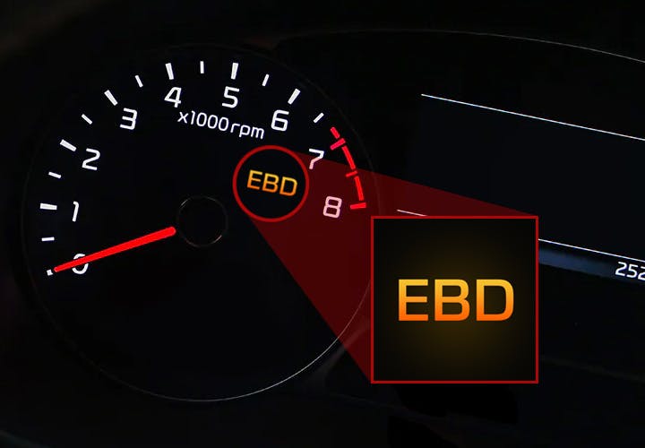 EBD-waarschuwingslampje