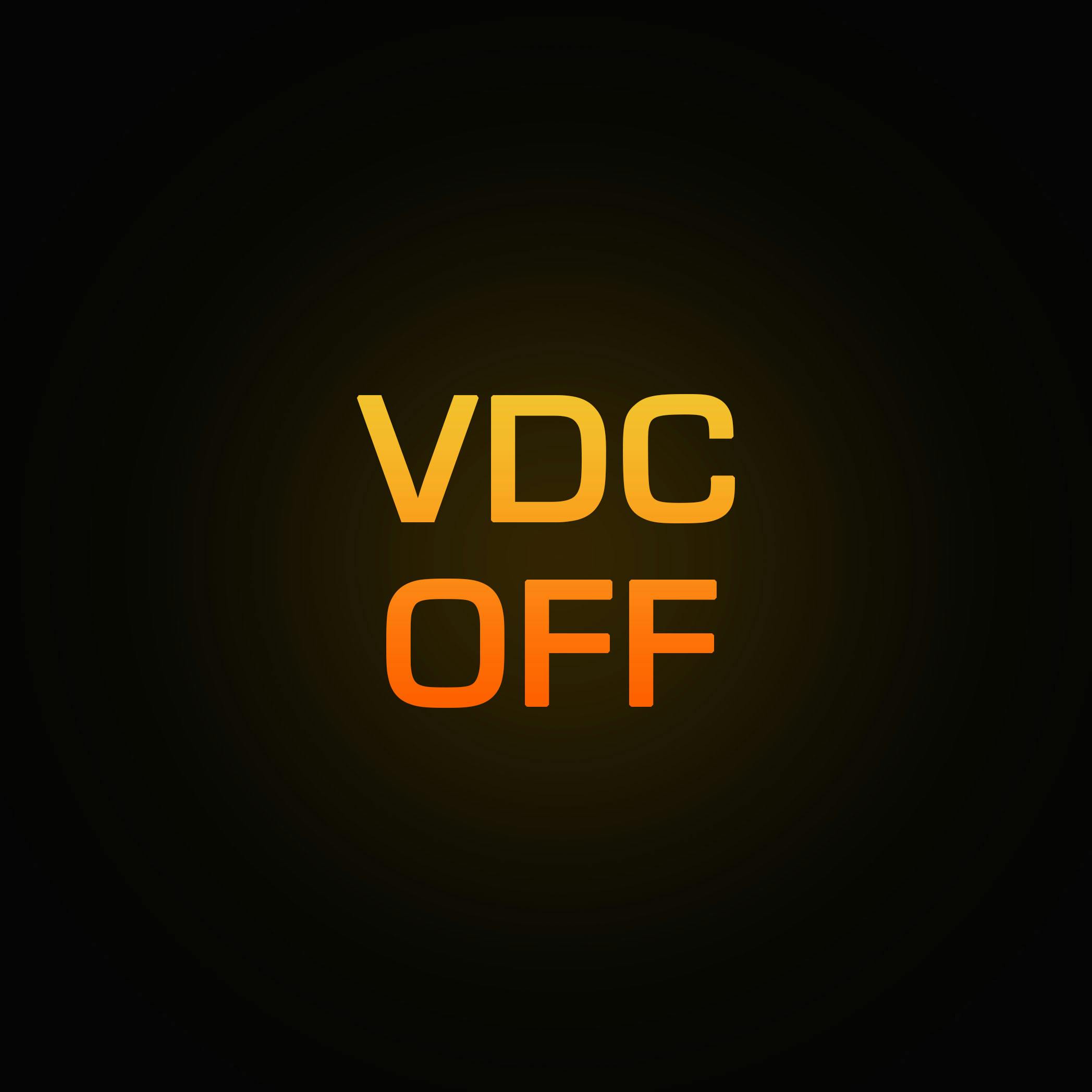 VDC OFF warning light