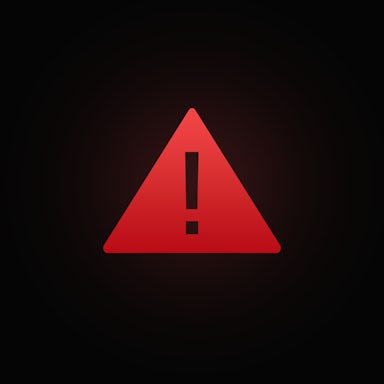 Red triangle warning light
