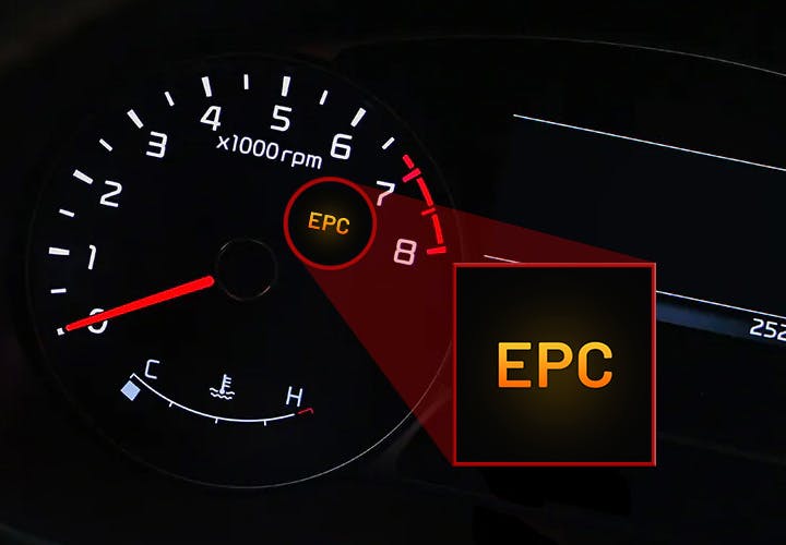 EPC-waarschuwingslampje