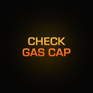Fuel tank cap warning light